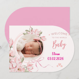Carte de naissance personnalisée avec photo pour b
