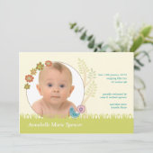 Carte de naissance photo de paon fantaisiste (Debout devant)