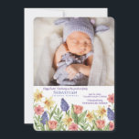 Carte de Naissance Photo de Printemps Annonce de P<br><div class="desc">Envoyez vos vœux de Pâques ainsi qu'une photo annonçant la naissance d'un nouveau membre de votre famille avec cette carte charmante. (Photo de free pic.diller). (Image de pikisuperstar sur Freepik). La carte est facile à personnaliser avec votre texte, police et couleur de police. Vous ne trouvez pas exactement ce que...</div>