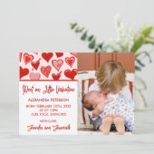 Carte de naissance pour la Saint-Valentin avec un  (Debout devant)