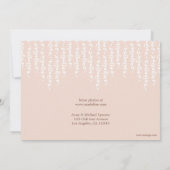 Carte de naissance Vignes Fantaisistes Rose (Dos)