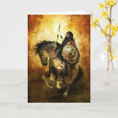 Carte de Natif américain de courage (Fleur jaune)