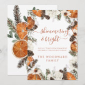 Carte de nature de pin d'agrumes de vacances rusti (Devant / Derrière)