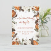 Carte de nature de pin d'agrumes de vacances rusti (Debout devant)