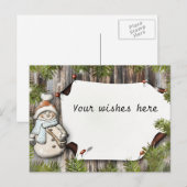 Carte de neige de Noël (Devant / Derrière)