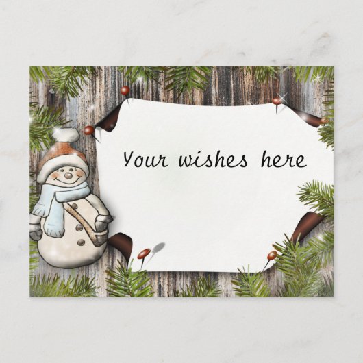 Carte de neige de Noël (Devant)