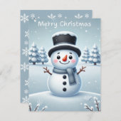 Carte de neige de Noël (Devant / Derrière)