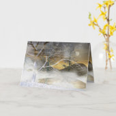 CARTE DE NEIGE HIVER (Fleur jaune)