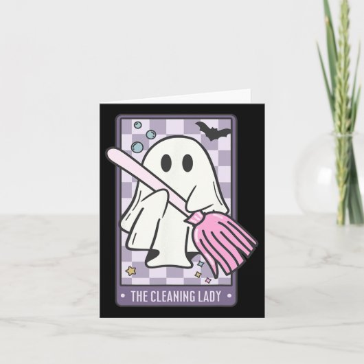 Carte de nettoyage Lady Tarot Halloween Ménagère (Devant)