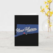 Carte de New Haven Connecticut Ct (Fleur jaune)