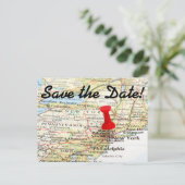 Carte de New York Épingler Enregistrer la Date (Debout devant)