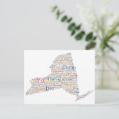 Carte de New York USA en argot sous forme d'art  (Debout devant)