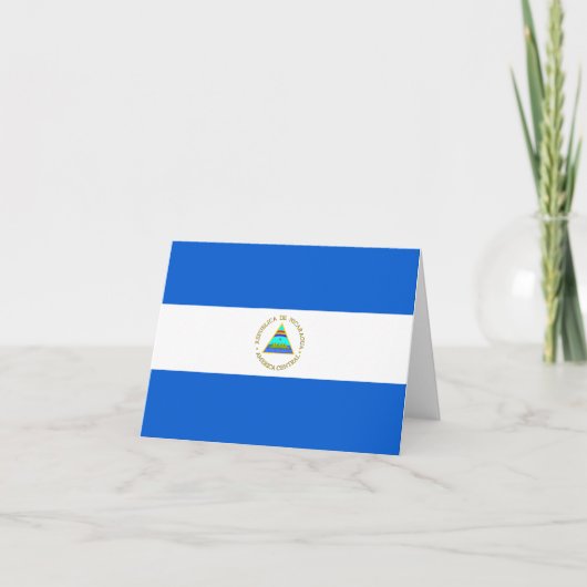 Carte de Nicaragua avec drapeau (Devant)