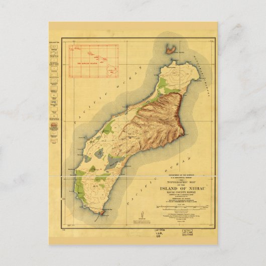 Carte de Niihau, Hawaiian Island (1929) (Devant)