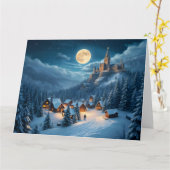 Carte de Noël (Fleur jaune)