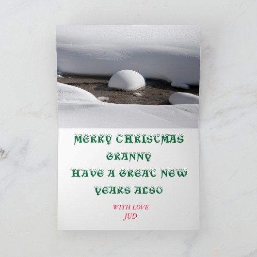 Carte de Noël (Intérieur)