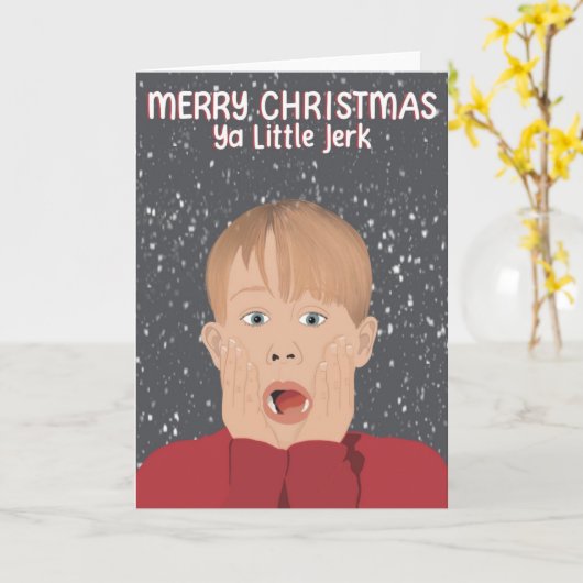 Carte de Noël (Fleur jaune)