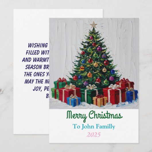 Carte de Noël (Devant / Derrière)