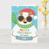 Carte de Noël (Fleur jaune)
