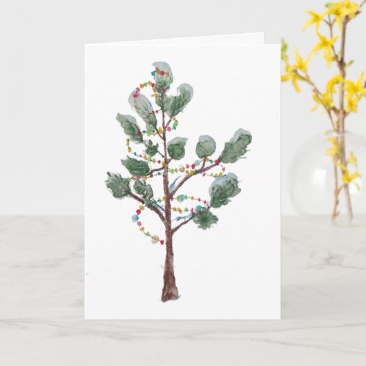 Carte de Noël (Fleur jaune)