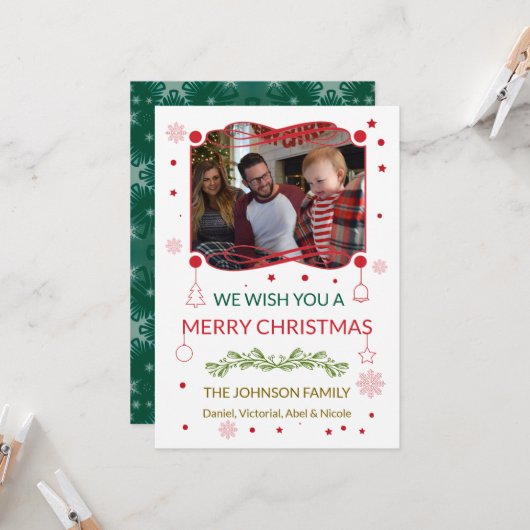 Carte de Noël (Devant/Arrière en situation)