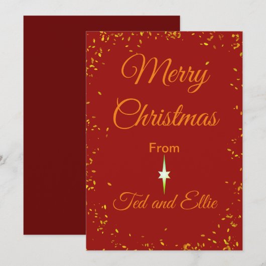 Carte de Noël (Devant / Derrière)