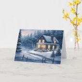 Carte de Noël (Fleur jaune)