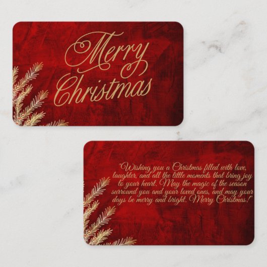 carte de Noël (Devant / Derrière)