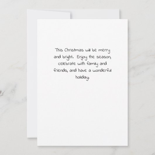 Carte de Noël (Dos)