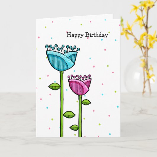 Carte de Noël (Fleur jaune)