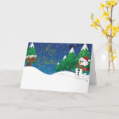 Carte de Noël (Fleur jaune)