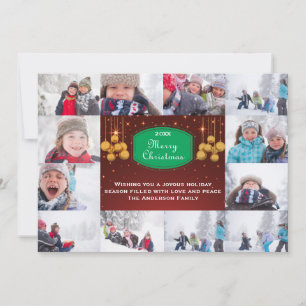 Carte de Noël 12 Photos Joyeux Noël Collage-5x7