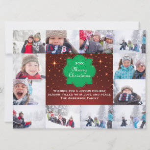 Carte de Noël 12 Photos Joyeux Noël Collage-6x8