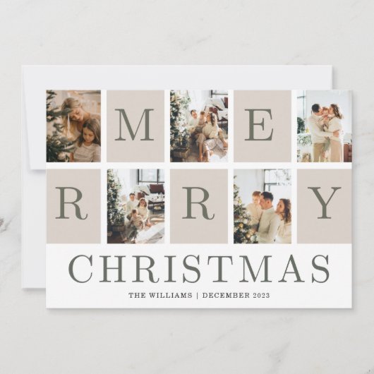 Carte de Noël 2023 Salutation de Noël avec photo (Devant)