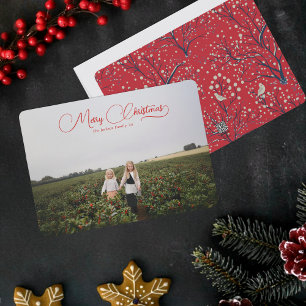 Carte de Noël 2024 à la typographie charmante pour