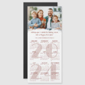 Carte de Noël 2024 avec photo de calendrier person (Devant / Derrière)