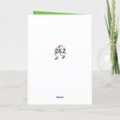 Carte de Noël 26,2 Marathon Runner (Dos)