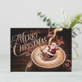 Carte de Noël #2 pour les amateurs de café (Debout devant)