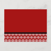 Carte de Noël 311-Rouge et Noir avec Bow (Dos)