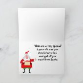 CARTE DE NOËL "3 ANS" AVEC PÈRE NOËL/CAROLERS (Intérieur)