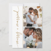 Carte de Noël 3 photo Carte de vacances Gold (Devant)