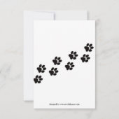 Carte de Noël 3x5 - Chat se précipitant dans la ne (Dos)