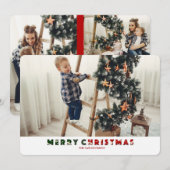 Carte de Noël 4 photos (Devant / Derrière)
