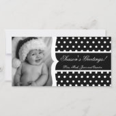Carte de Noël 4x8 Black Polka Dot Frame (Devant)
