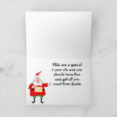 CARTE DE NOËL "5 ANS" AVEC PÈRE NOËL/CAROLERS (Intérieur)