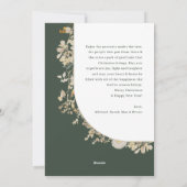 Carte de Noël à Arc Floral Chic Or (Dos)