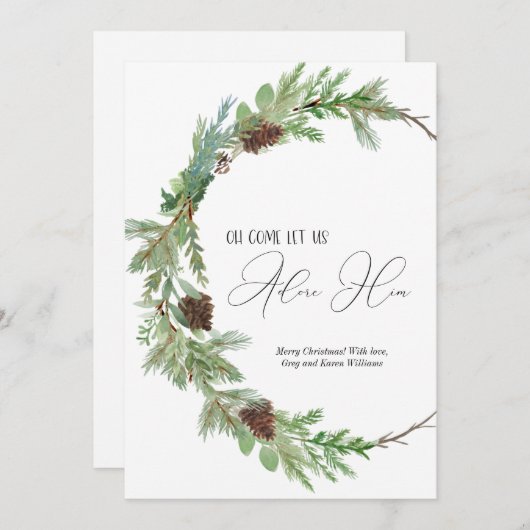 Carte de Noël à base d'eau chrétienne (Devant / Derrière)