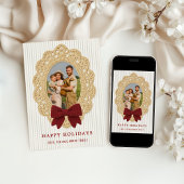 Carte de Noël à cadre au crochet Cozy Christmas