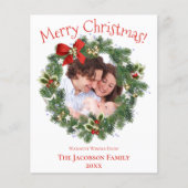 Carte de Noël à cadre photo en serres (Devant)