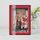Carte de Noël à cadre rouge (Debout devant)